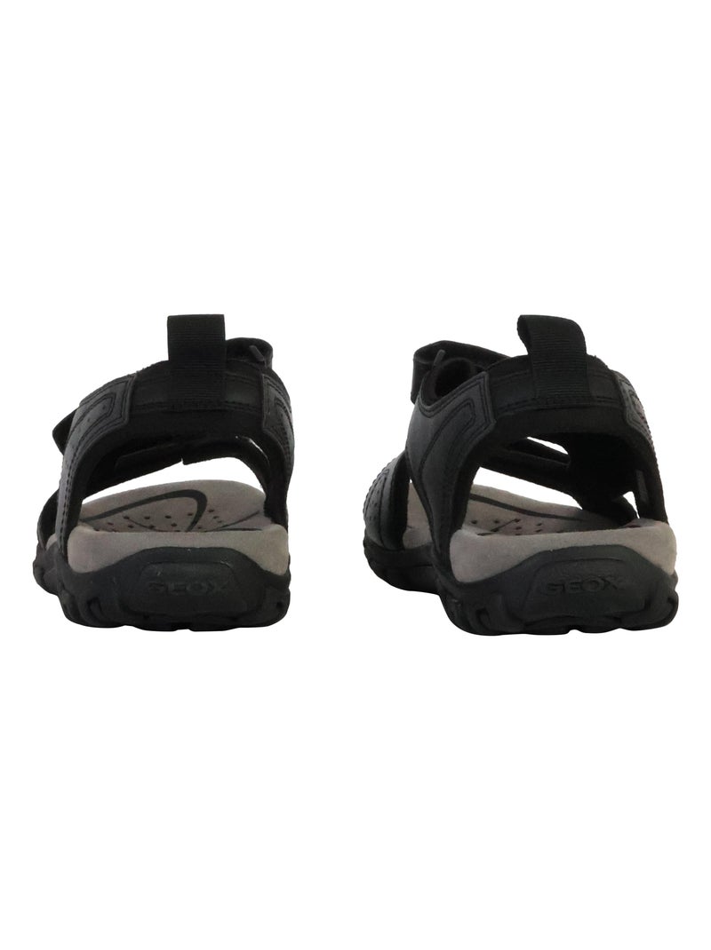Sandales Cuir Geox Strada Noir - Kiabi