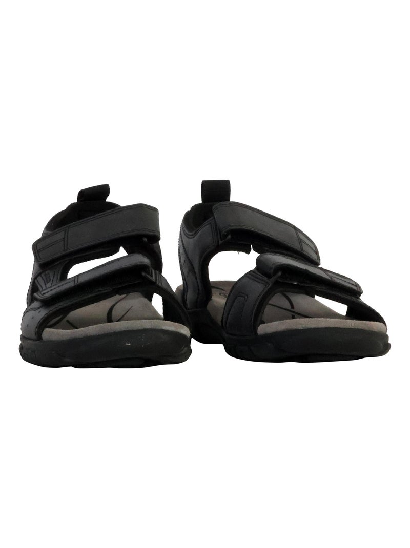 Sandales Cuir Geox Strada Noir - Kiabi