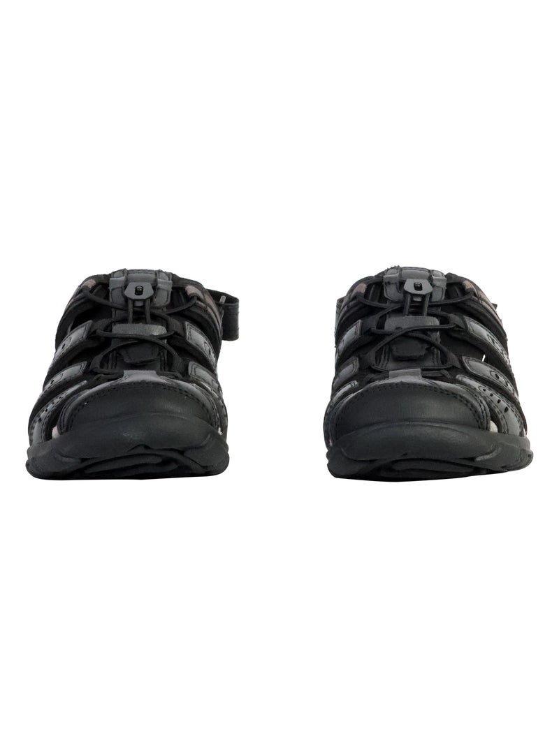 Sandales Cuir Geox Strada Noir - Kiabi