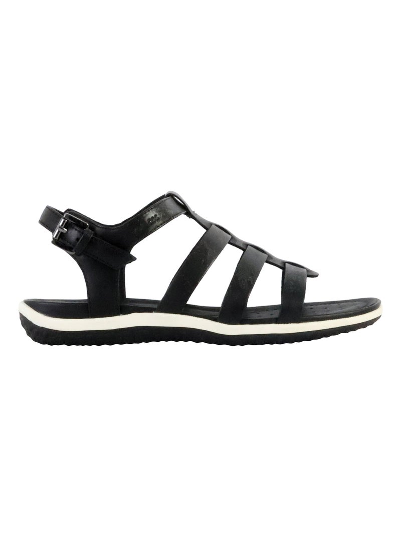 Sandales Cuir Geox Vega Noir - Kiabi