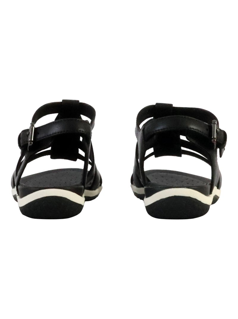 Sandales Cuir Geox Vega Noir - Kiabi