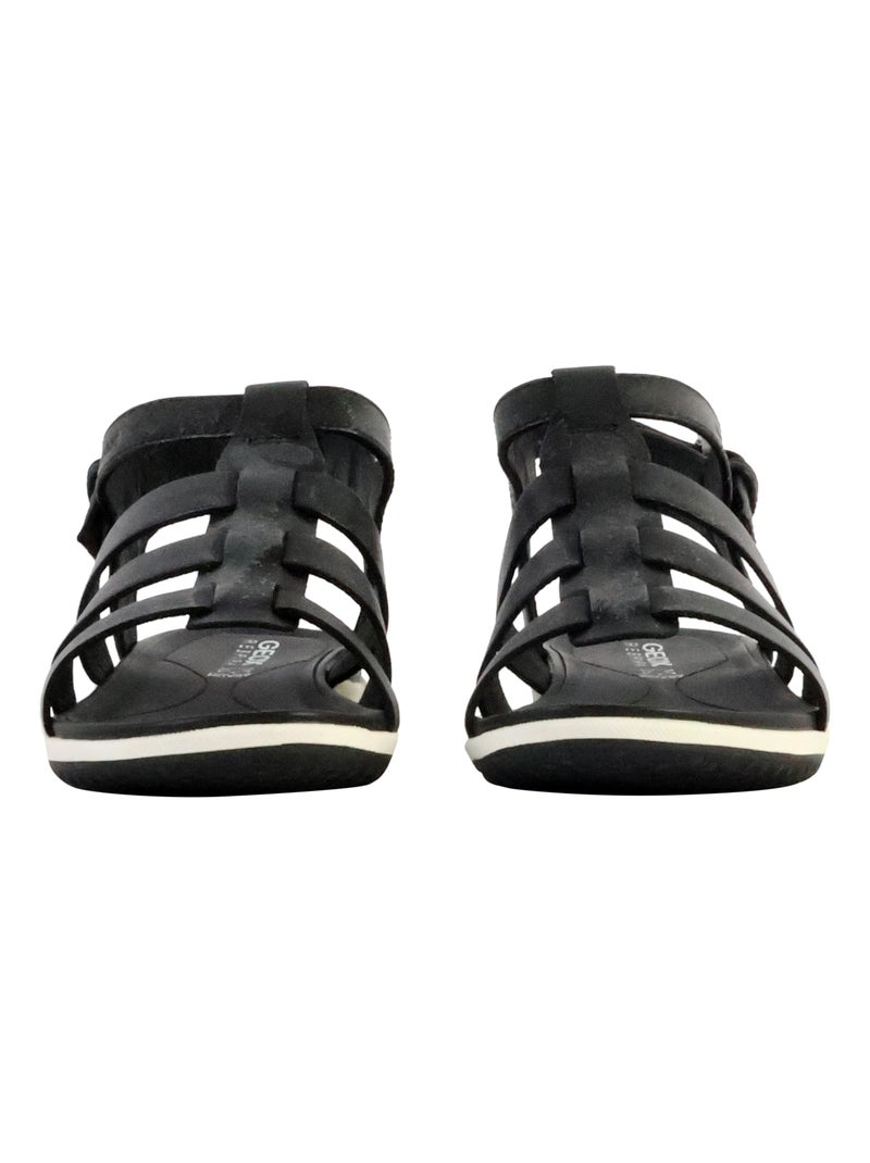 Sandales Cuir Geox Vega Noir - Kiabi
