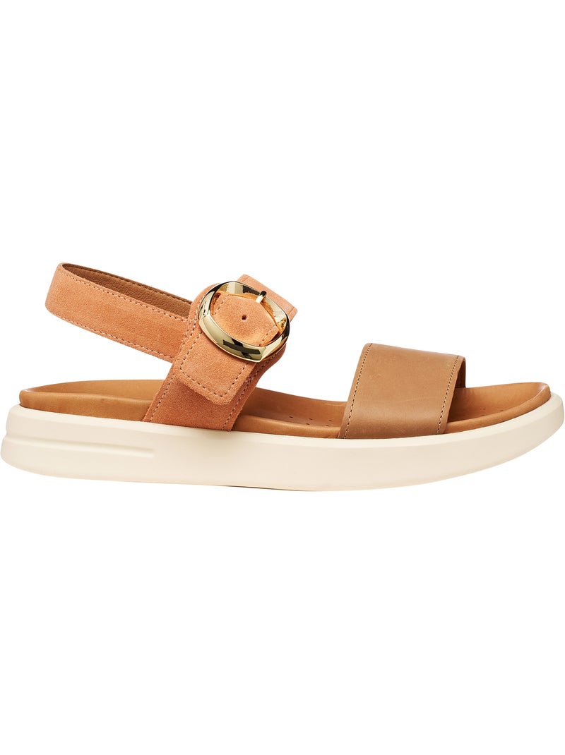 Sandales Cuir Geox Xand Beige - Kiabi