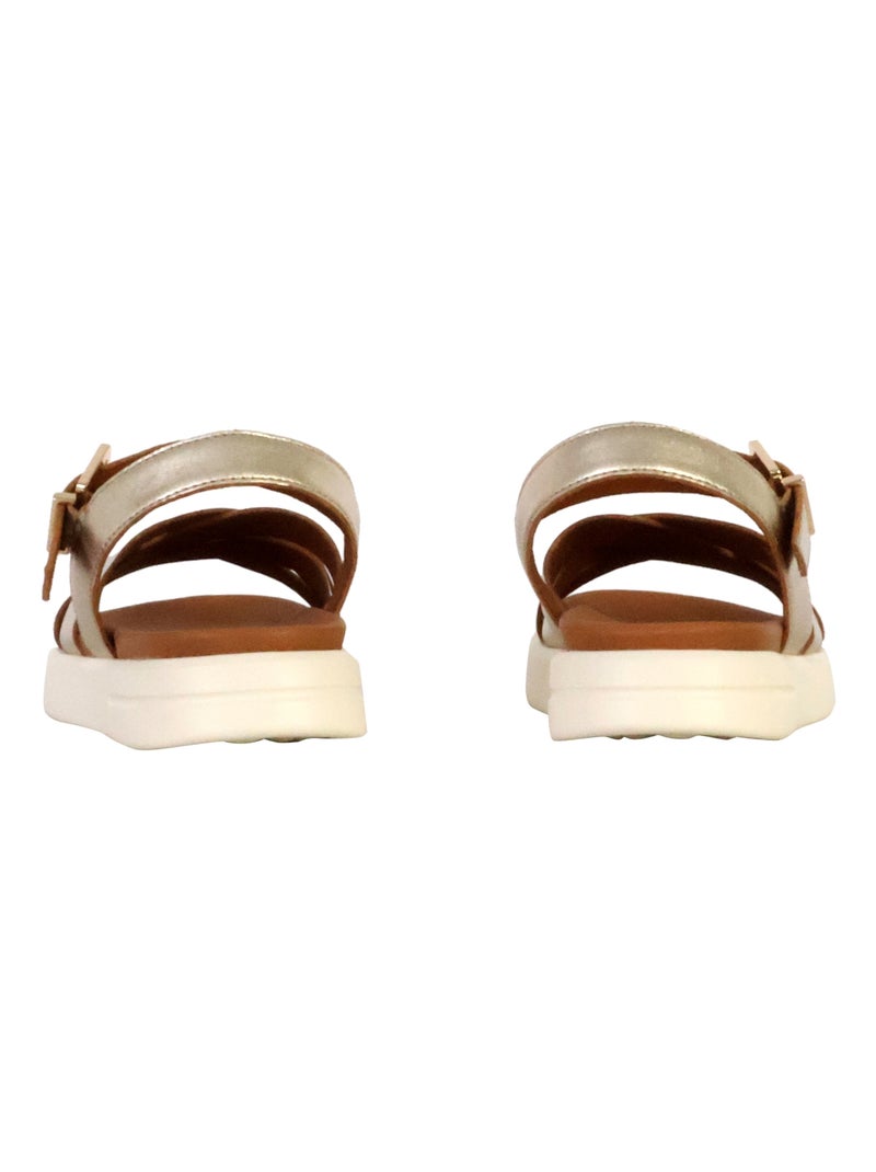 Sandales Cuir Geox Xand Doré/or - Kiabi