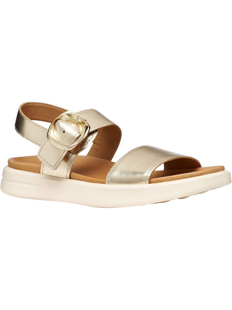 Sandales Cuir Geox Xand Doré/or - Kiabi