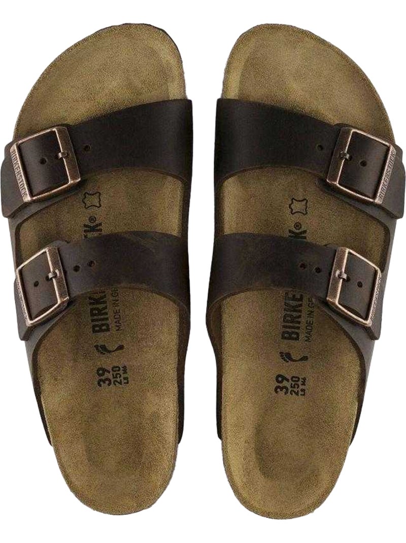 Sandales  Cuir Homme Birkenstock Arizona Marron - Kiabi