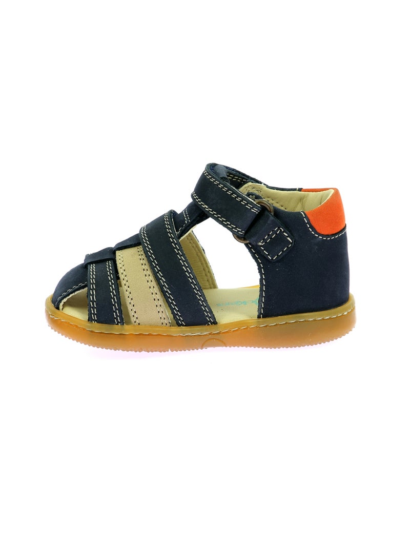 Sandales Cuir Kick Pod Kickers Bleu marine - Kiabi