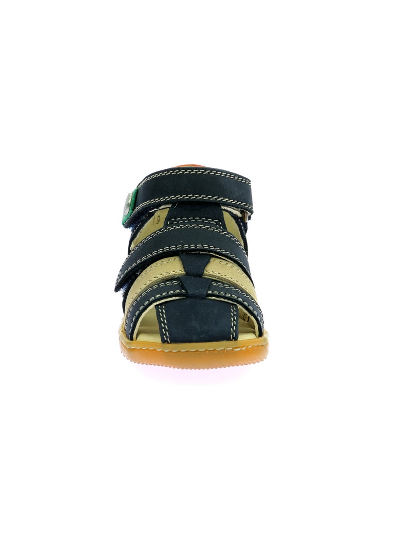 Sandales Cuir Kick Pod Kickers Bleu marine - Kiabi