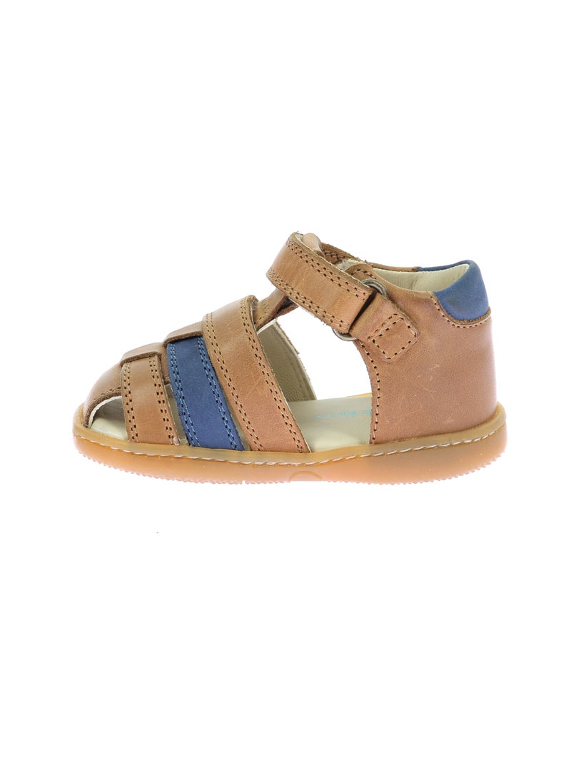 Sandales Cuir Kick Pod Kickers Camel - Kiabi