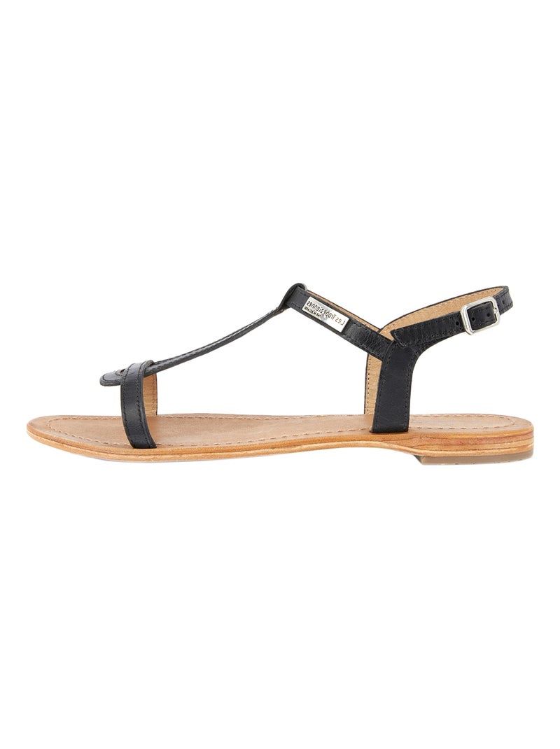 Sandales Cuir Les Tropeziennes Hamess Noir - Kiabi