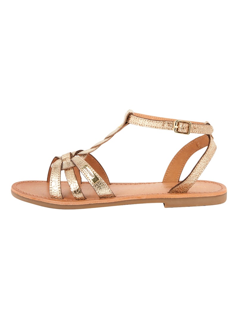 Sandales Cuir Les Tropeziennes Hamsuni Doré/or - Kiabi