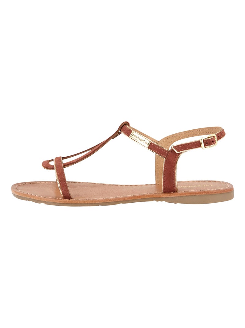 Sandales Cuir Les Tropeziennes Par M. Belarbi Habuc Marron - Kiabi