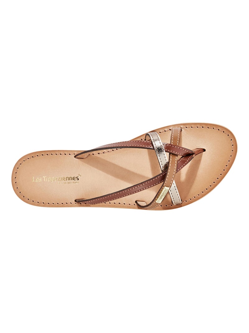 Sandales Cuir Les Tropeziennes Par M. Belarbi Hawana Marron - Kiabi