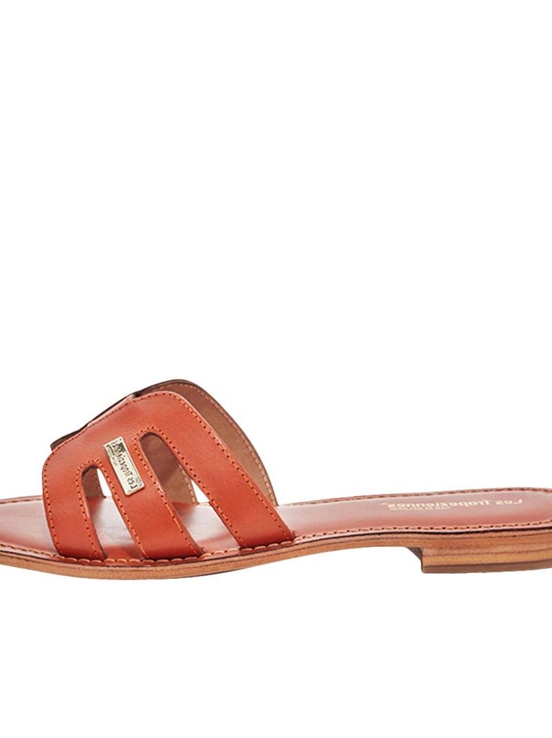 Sandales Cuir Les Tropeziennes Par M.Belarbi Damia Orange - Kiabi