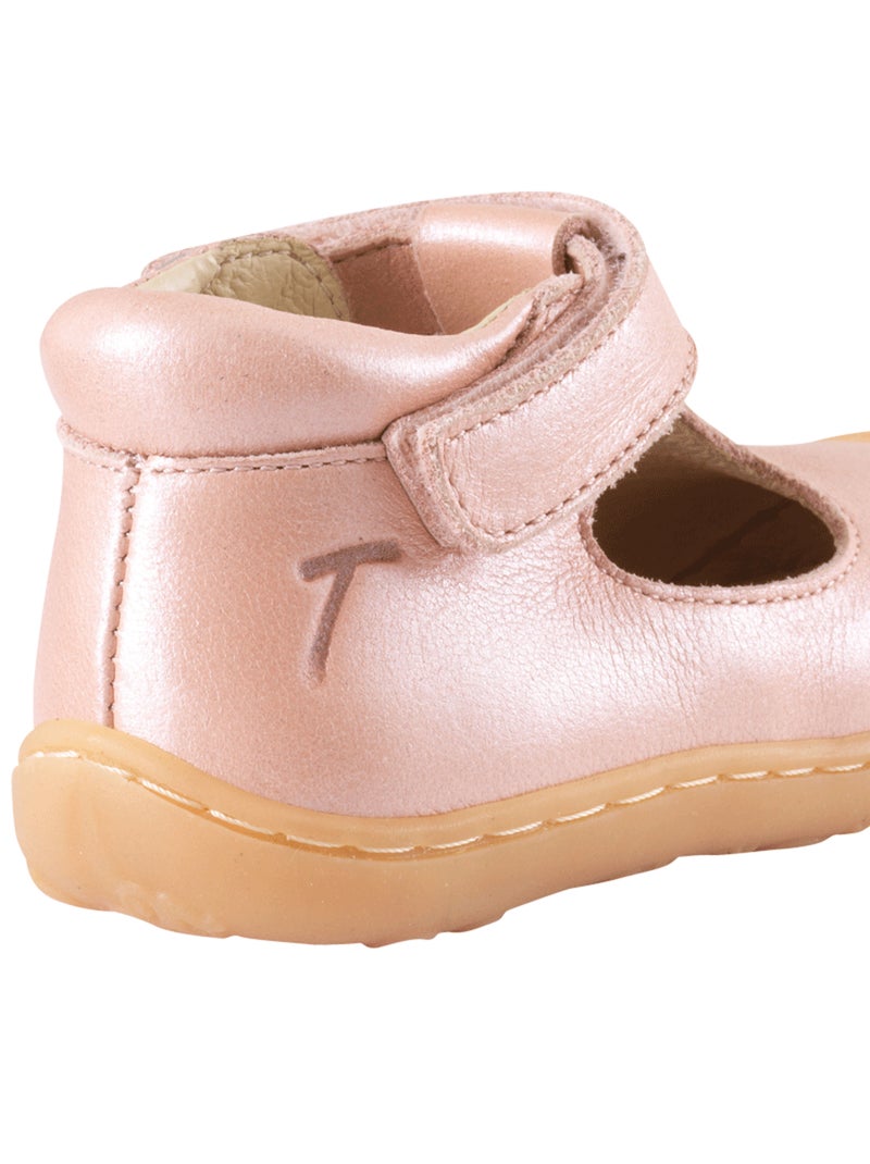 Sandales cuir marche débutante Poppy Rose - Kiabi