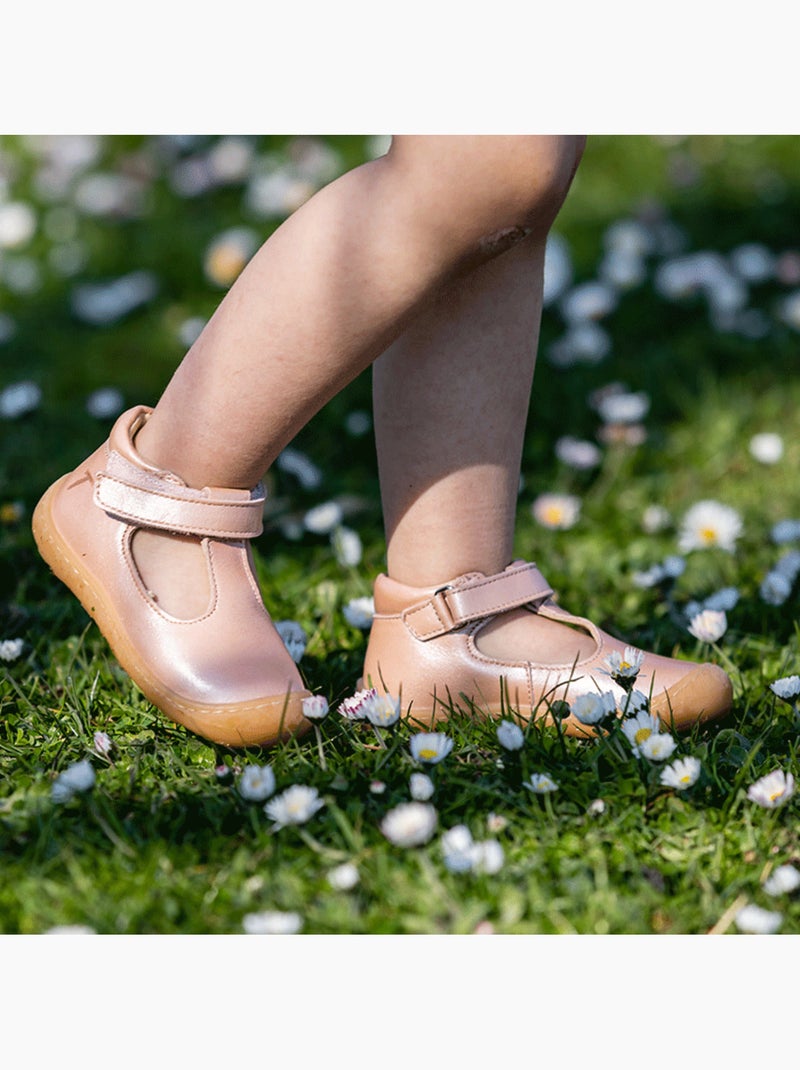 Sandales cuir marche débutante Poppy Rose - Kiabi