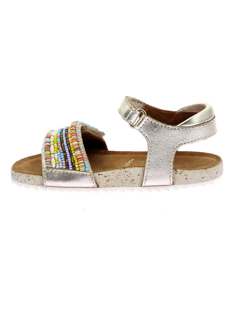 Sandales Cuir Mo Charlene Mod 8 Doré/or - Kiabi
