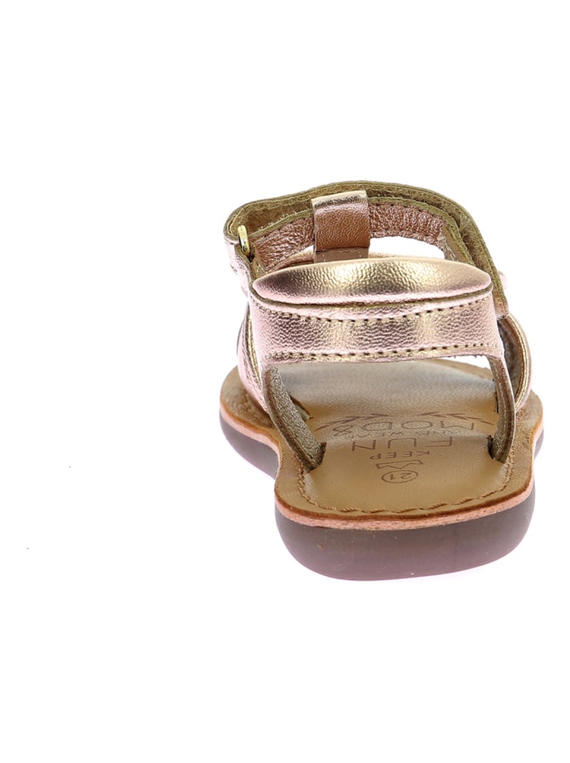 Sandales Cuir Mo Clodia Mod 8 Rose - Kiabi