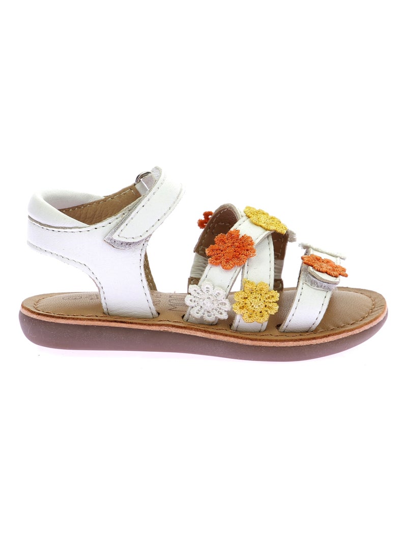 Sandales Cuir Mo Cloflore Mod 8 Blanc - Kiabi