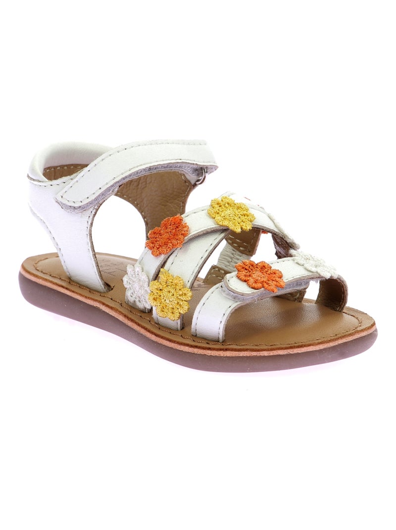 Sandales Cuir Mo Cloflore Mod 8 Blanc - Kiabi
