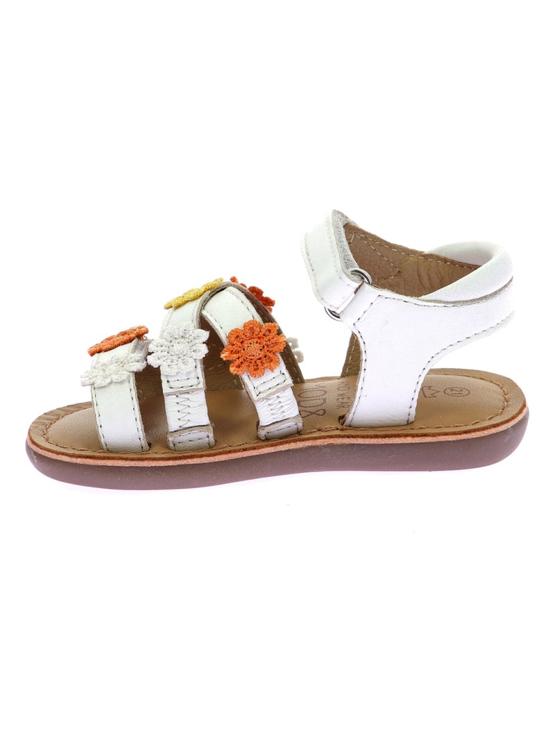 Sandales Cuir Mo Cloflore Mod 8 Blanc - Kiabi