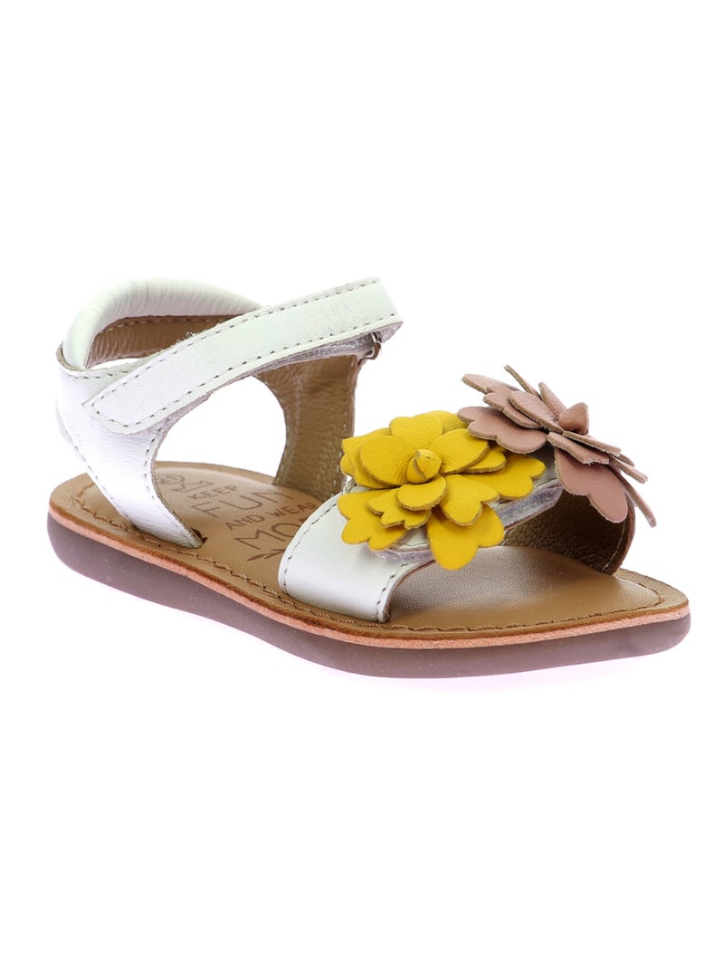 Sandales Cuir Mo Cloneha Mod 8 Blanc - Kiabi