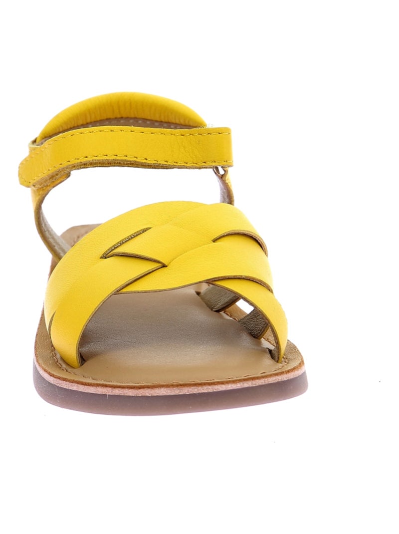 Sandales Cuir Mo Helena Mod 8 Jaune - Kiabi
