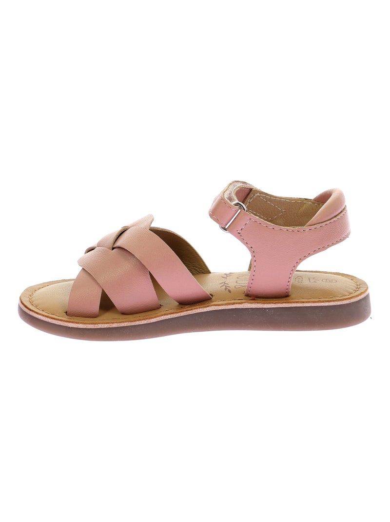 Sandales Cuir Mo Helena Mod 8 Rose - Kiabi