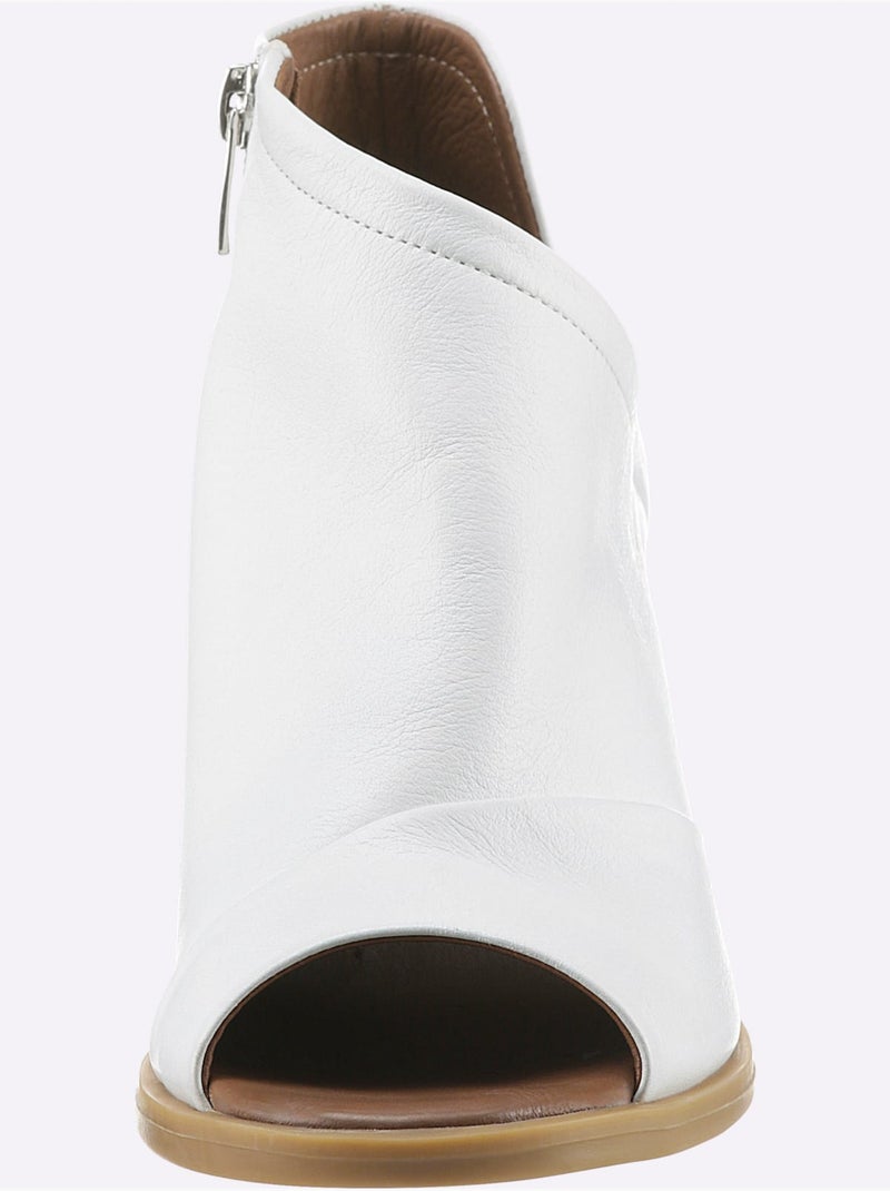 Sandales Cuir Nappa De Vache - Taille Standard - helline Blanc - Kiabi