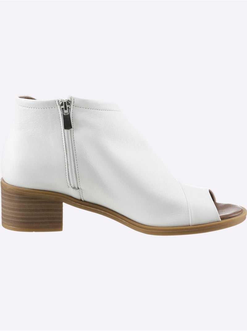 Sandales Cuir Nappa De Vache - Taille Standard - helline Blanc - Kiabi
