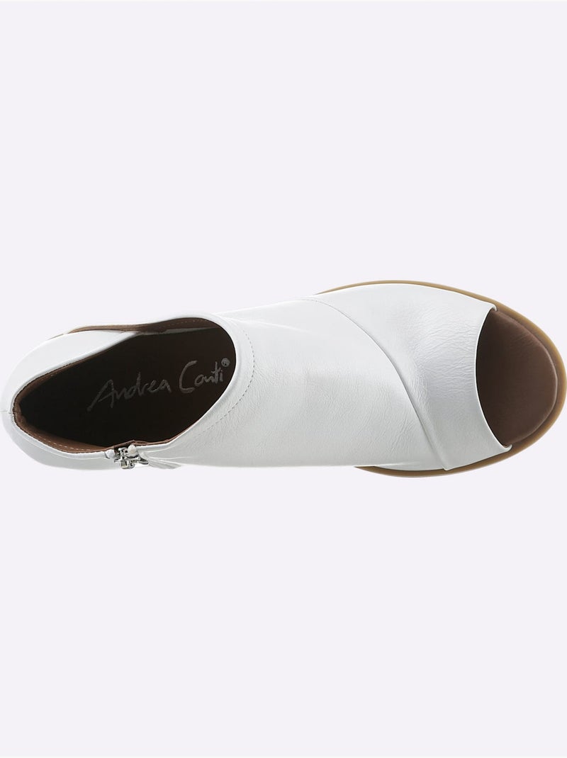 Sandales Cuir Nappa De Vache - Taille Standard - helline Blanc - Kiabi