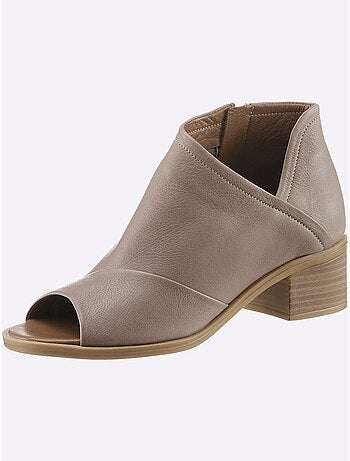 Sandales Cuir Nappa De Vache - Taille Standard - Helline