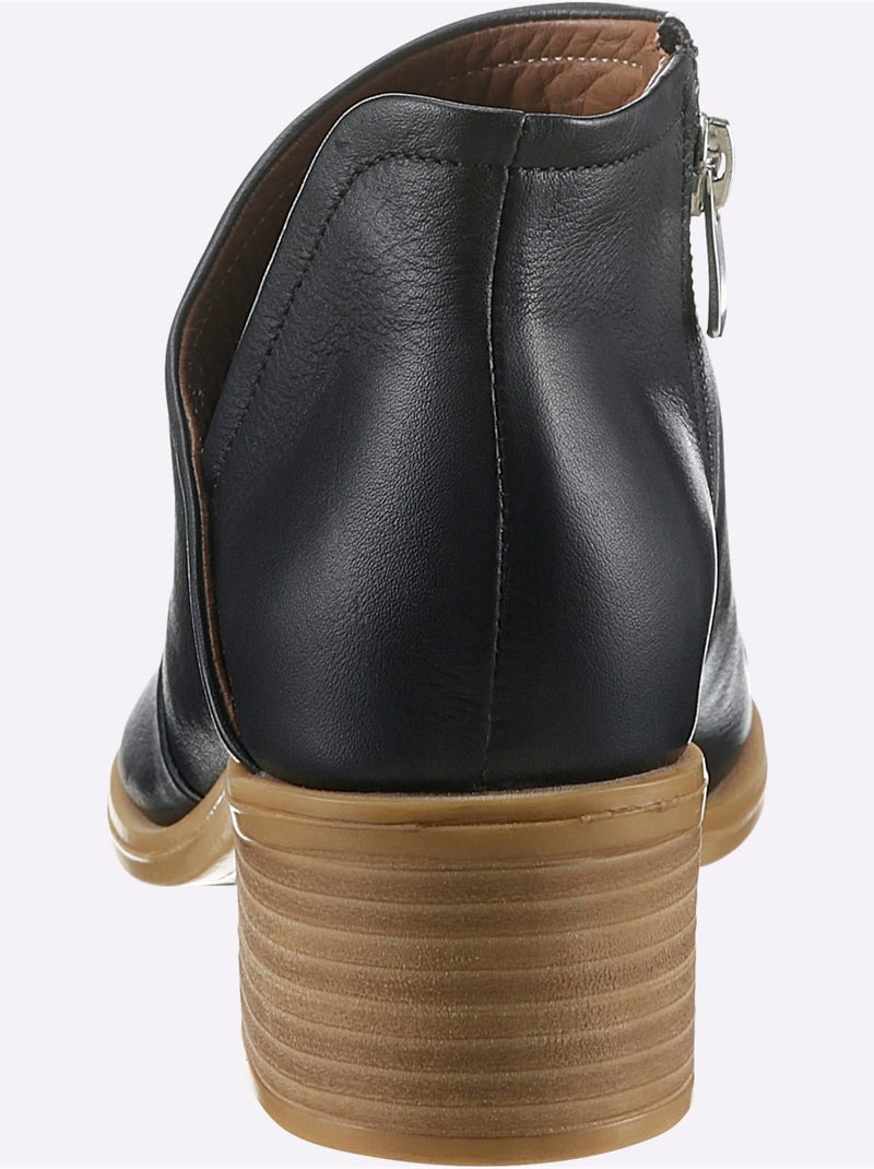Sandales Cuir Nappa De Vache - Taille Standard - Helline Noir - Kiabi