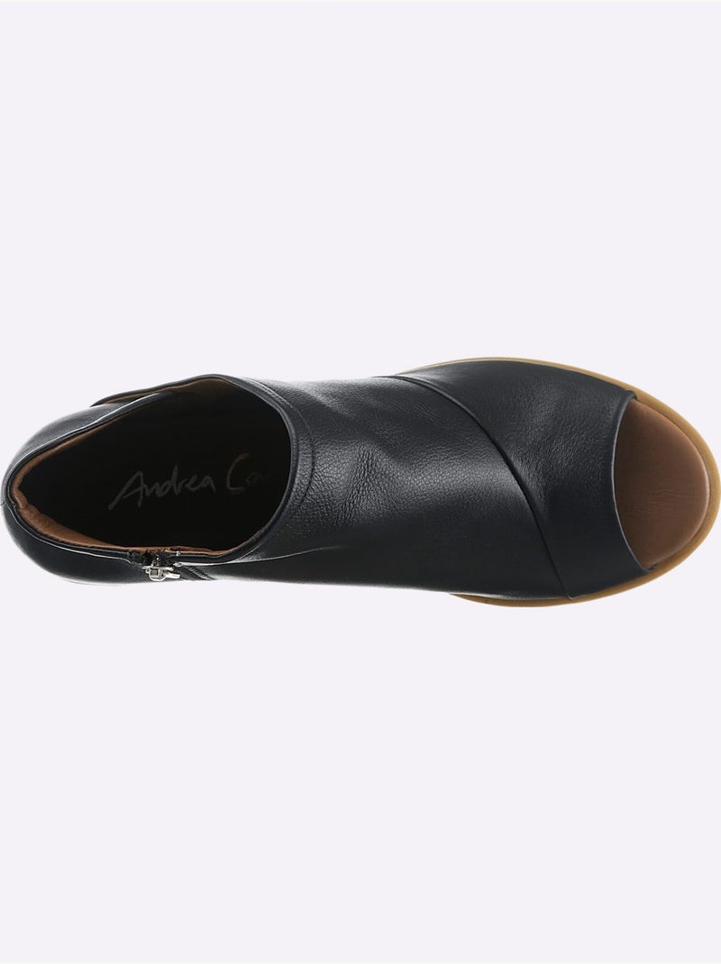 Sandales Cuir Nappa De Vache - Taille Standard - Helline Noir - Kiabi