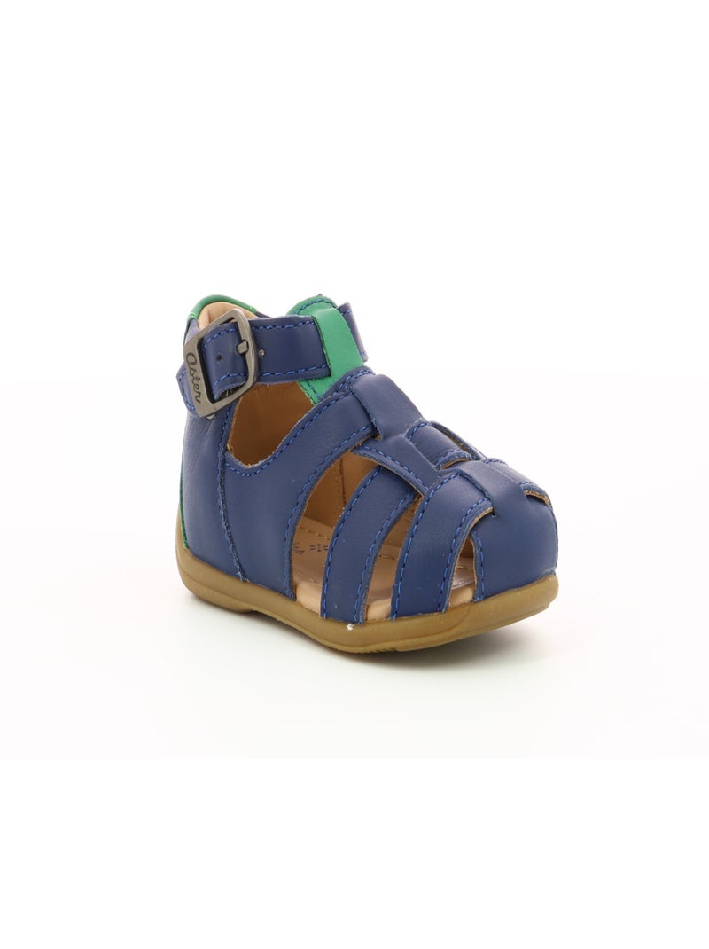 Sandales Cuir Odassio Aster Bleu - Kiabi