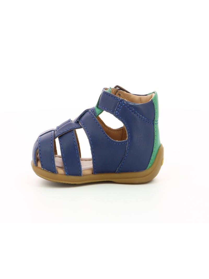 Sandales Cuir Odassio Aster Bleu - Kiabi