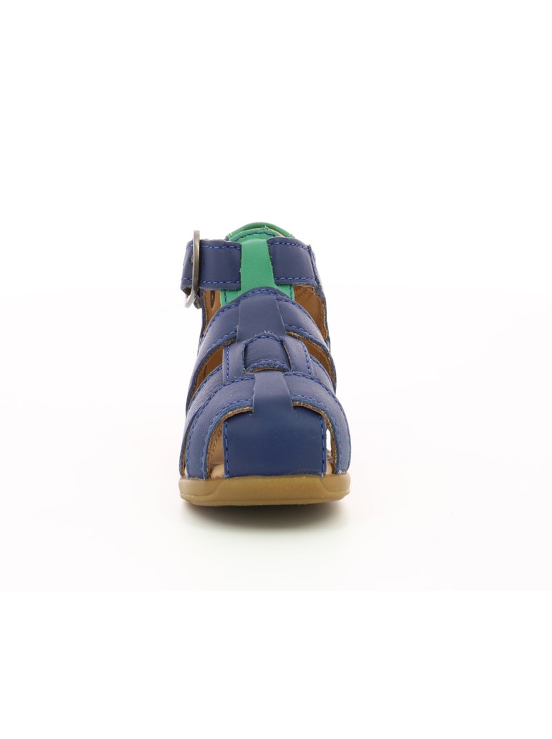 Sandales Cuir Odassio Aster Bleu - Kiabi