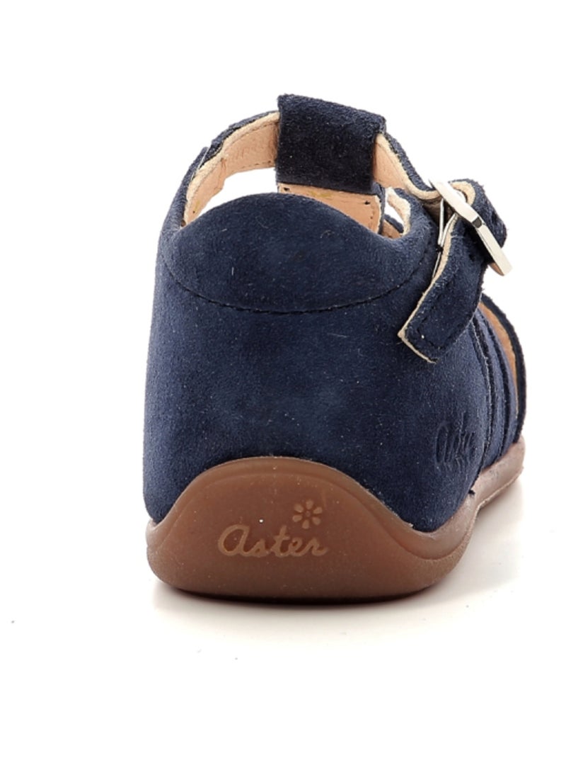 Sandales Cuir Ofilie Bonton Aster Bleu - Kiabi