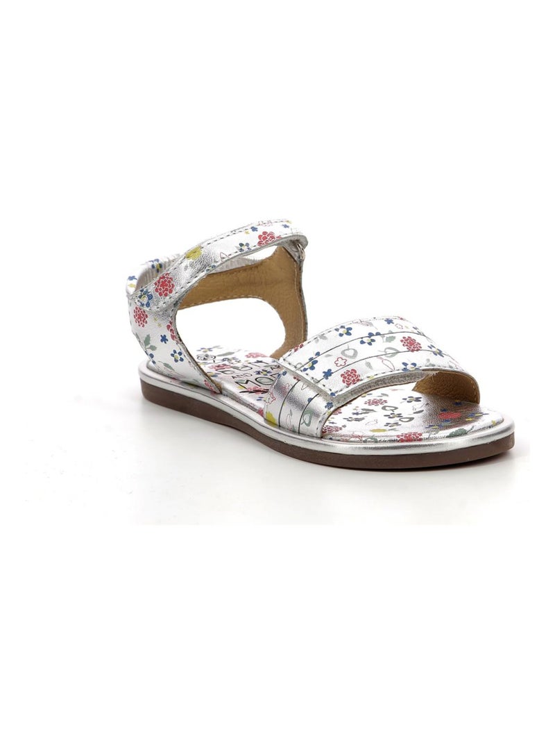 Sandales Cuir Paganisa Argent - Kiabi