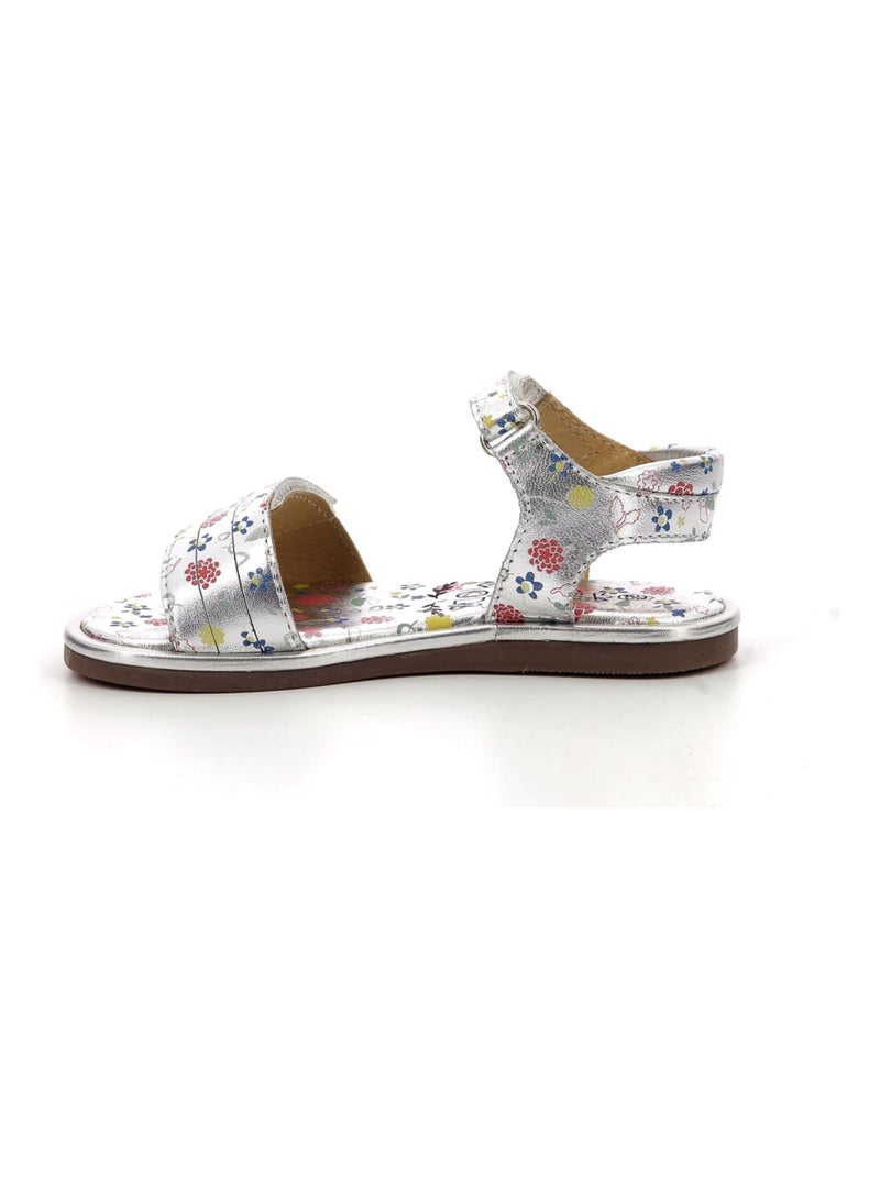 Sandales Cuir Paganisa Argent - Kiabi