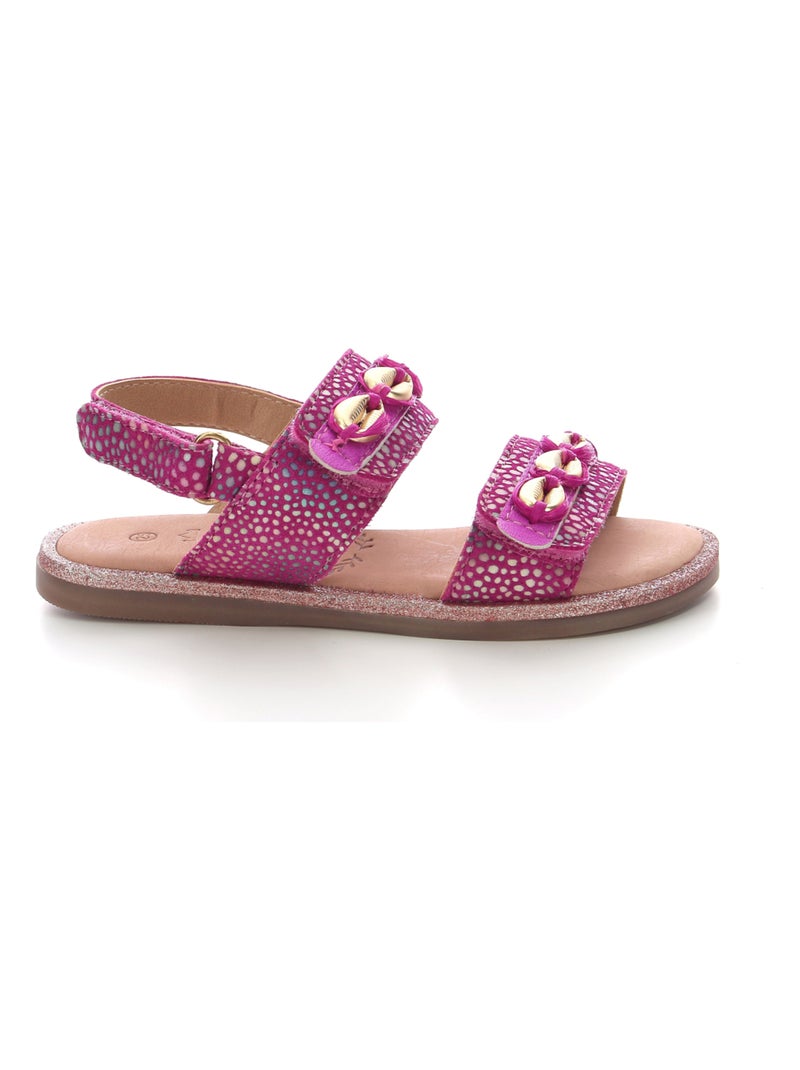Sandales Cuir Parsea Mod 8 Rose fushia - Kiabi