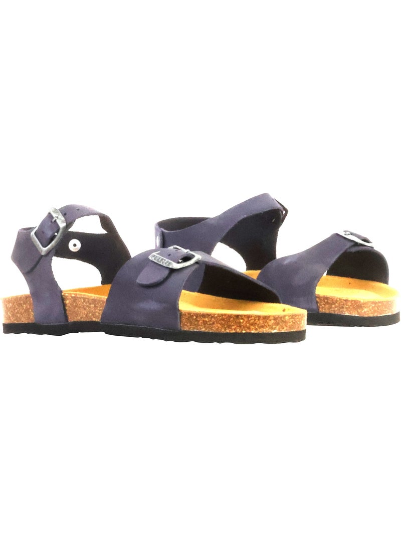 Sandales Cuir Plakton Louis Bleu - Kiabi