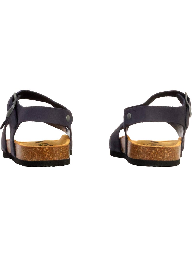 Sandales Cuir Plakton Louis Bleu - Kiabi