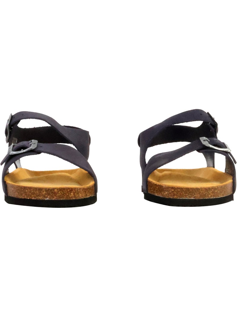 Sandales Cuir Plakton Louis Bleu - Kiabi