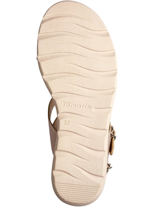 Sandales Cuir Plate Tamaris - Kiabi