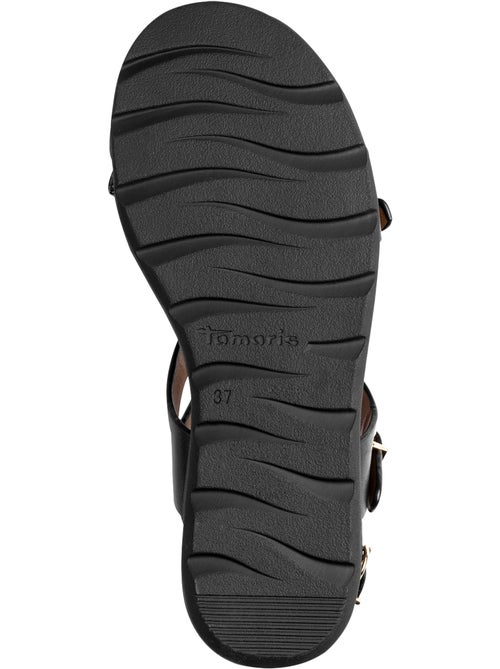 Sandales Cuir Plate Tamaris - Kiabi