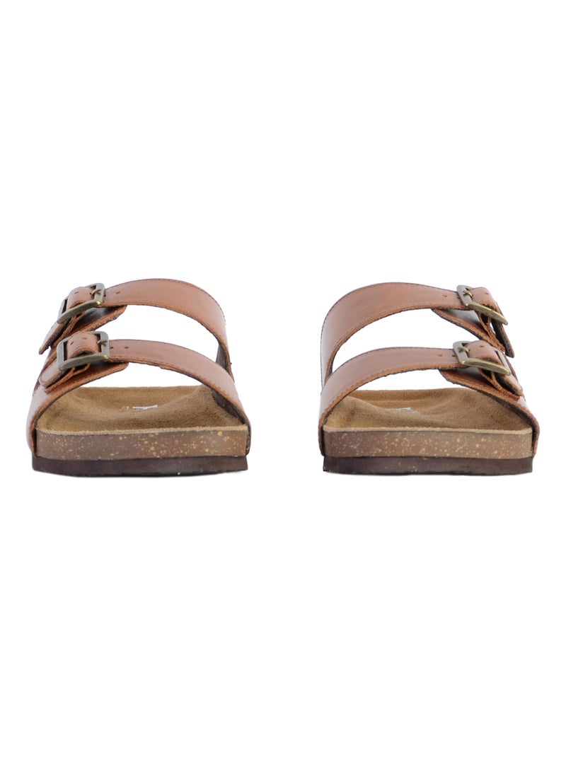 Sandales Cuir Redskins Californie Marron - Kiabi