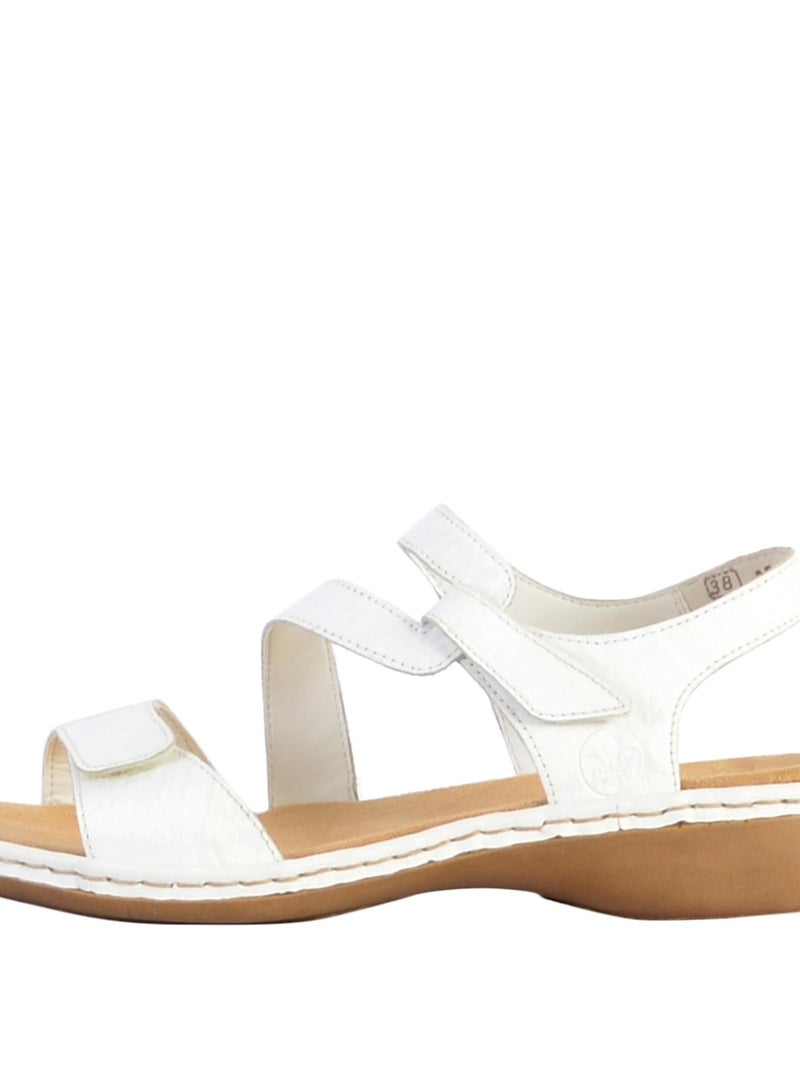 Sandales Cuir Rieker Cristallino Blanc - Kiabi