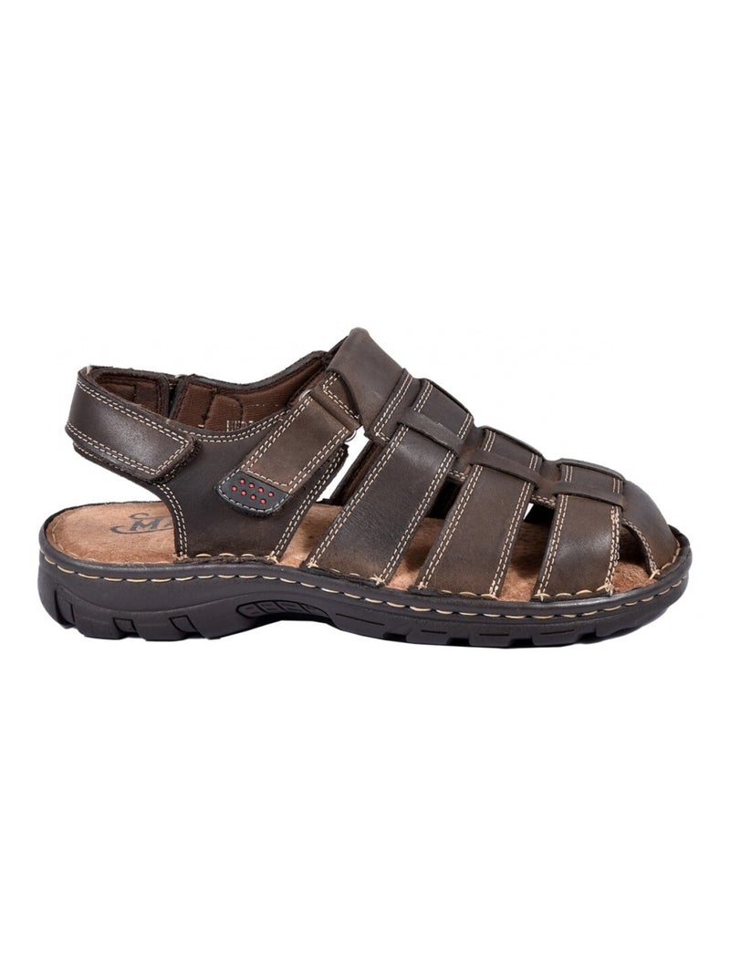 Sandales CUIR scratch Marron havane - Kiabi