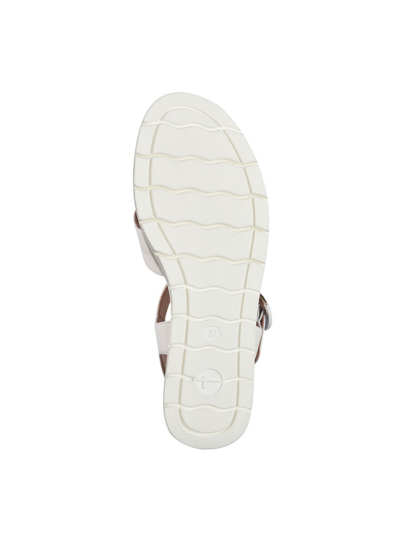 Sandales Cuir Tamaris Blanc - Kiabi